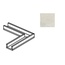 Impronta italgraniti Natural NL01CAA6 White Canalina Angolare Спец. Элемент 14x60 см, Италия, под бетон  - фото 1