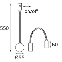 Italline 3026 3026 white Бра 6x55 см, Италия - фото 1 - фото 4