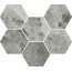 Italon Charme Extra 620110000067 Silver Hexagon Cer Мозаика 25x29 см, Россия, под камень  - фото 1