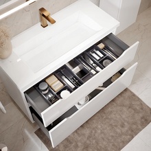 Jorno Puro Pro.01.100/P/W/JR Белый 100 Тумба для раковины 44,6x99x61,8 см, Россия - фото 1 - фото 4