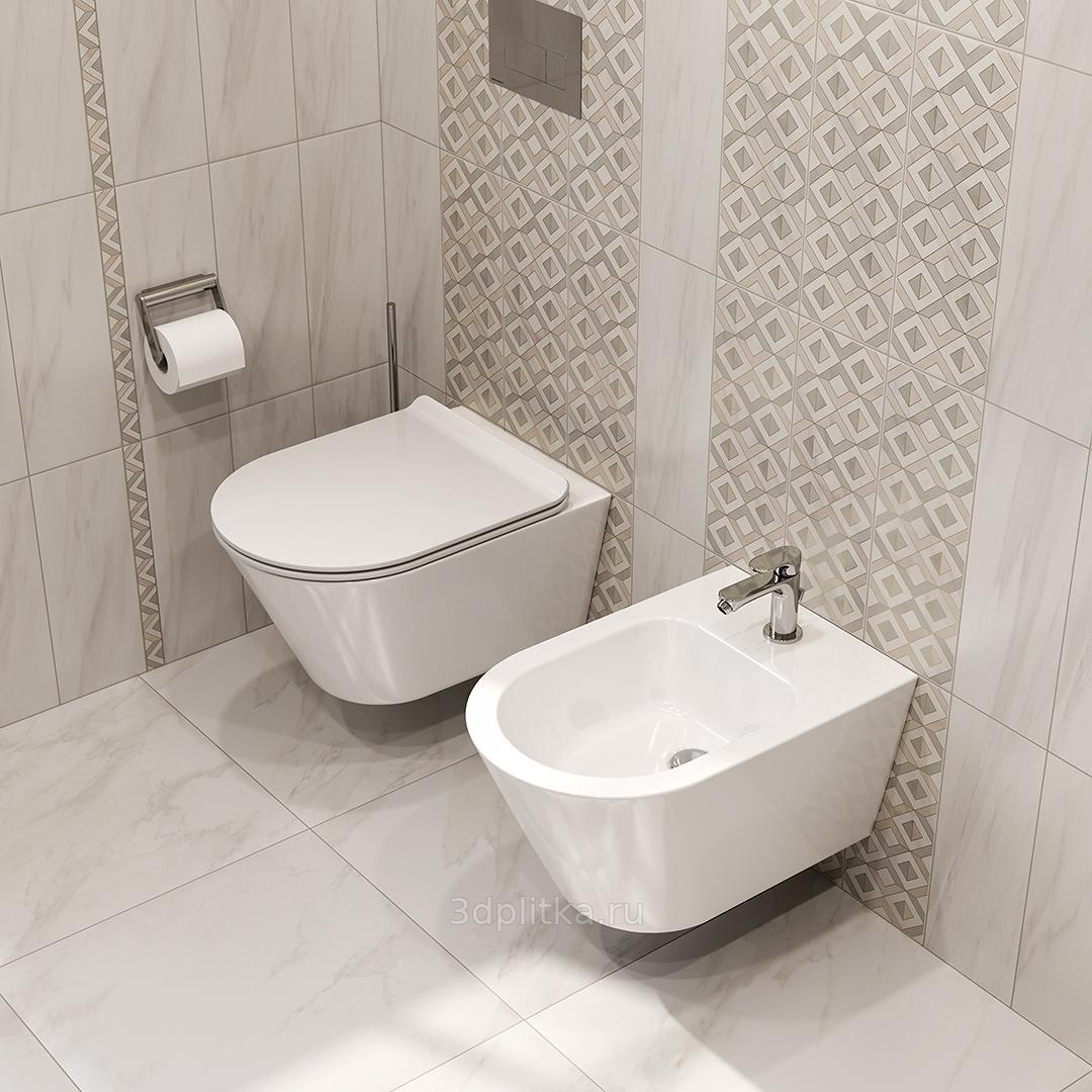 Kerama Marazzi Plaza Modern PLMR.wc.02 унитаз подвесной 🏆 купить в Москве.  Цены, фото, характеристики в интернет-магазине 3DPlitka