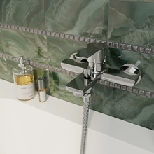 Kerama Marazzi Sonata P4CR111B4KM Для ванны и душа Хром Смеситель 17,1x21x10 см, для ванны с душем, Россия - фото 1 - 2 Kerama Marazzi Sonata P4CR111B4KM Для ванны и душа Хром Смеситель 17,1x21x10 см, для ванны с душем, Россия - фото 1 - фото 2