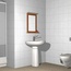 Kerama Marazzi Парус 25x40, для ванной, керамика, стиль: современный, цвет: белый, Россия, матовая - фото интерьера 1