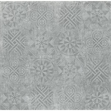 Idalgo Граните Стоун Цемент Декор Серый SR Rett 120 Декор 120x120 см, Россия, под обои  - фото 1 - фото 1