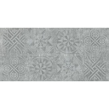 Idalgo Граните Стоун Цемент Декор Серый ASR Rett Декор 60x120 см, Россия, под обои  - фото 1 - фото 1