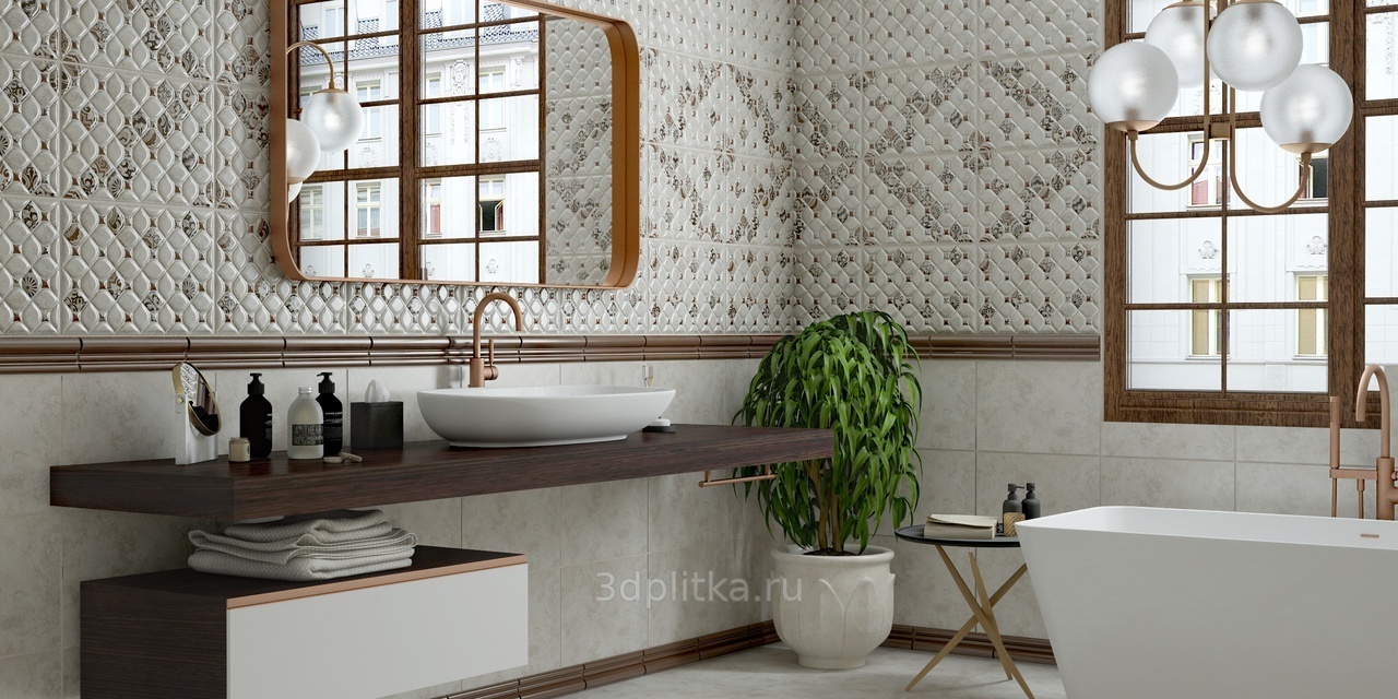 Керамин Майорка 27,5x40, Беларусь, под обои  - фото интерьера 1