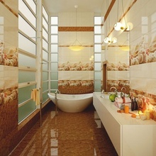 Керамин Сиерра 20x50 см, Беларусь - фото интерьера 1 - фото 1