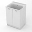 Kerasan Aquadom 9166K3N*0 Белый матовый 60 Тумба с раковиной 50x60x88 см, Италия - фото 1