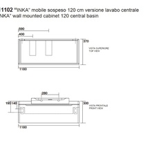 Kerasan Inka project 911102 Белый глянцевый  120 Тумба для раковины 37x118x30 см, Италия - фото 1 - фото 3