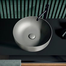 Kerasan Nolita 534489 Накладная Ferro matt Ø40 Раковина 40x40x15 см, Италия - фото 1 - фото 2