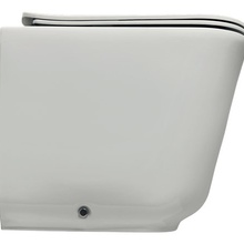 Kerasan Tribeca 519130 Slim С микролифтом Белый матовый Крышка-сиденье 52x35x3 см, Италия - фото 1 - фото 2