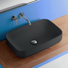 Kerasan Tribeca 514131 Накладная Чёрный матовый 60 Раковина 38x60x15 см, Италия - фото 1 - фото 2