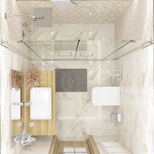 Керлайф Calacatta Gold 42x42, керамика, Россия, под камень  - фото интерьера 1 - фото 4