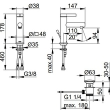 Keuco Ixmo Pure 59502 371000 Для раковины Черный матовый Смеситель 14,7x4,8x17,8 см, для раковины, Германия - фото 1 - фото 3