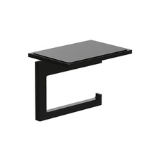 Kludi Vela C 3197139 С полкой Черный матовый Держатель туалетной бумаги 9,7x13,9x10,9 см, Германия - фото 1 - фото 1