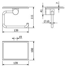 Kludi Vela R 5897153 С полкой для телефона, Белый матовый Держатель туалетной бумаги 10x13,9x11,1 см, Германия - фото 1 - фото 2