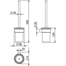 Kludi Vela R 5897453 Белый матовый Ершик 11,3x9,8x40,6 см, Германия - фото 1 - фото 2