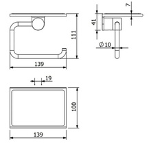 Kludi Vela R 5897139 С полкой для телефона, Черный матовый Держатель туалетной бумаги 10x13,9x11,1 см, Германия - фото 1 - фото 2