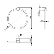 Kludi Vela R 58978N0 Брашированное золото 20 Полотенцедержатель 4,3x20x20,9 см, Германия - фото 1 - фото 2
