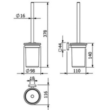 Kludi Vela S 2597453 Белый матовый Ершик 11,6x11x37,8 см, Германия - фото 1 - фото 2