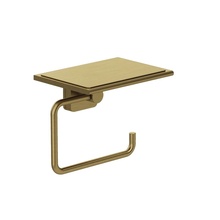 Kludi Vela S 25971N0 С полкой Брашированное золото Держатель туалетной бумаги 10x13,9x11,2 см, Германия - фото 1 - фото 1