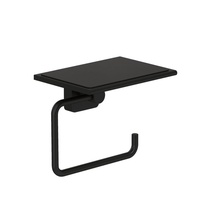 Kludi Vela S 2597139 С полкой Черный матовый Держатель туалетной бумаги 10x13,9x11,2 см, Германия - фото 1 - фото 1