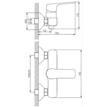 Koller Pool Kvadro Start KS0400 Для душа Хром глянцевый Смеситель 15x24x11 см, для душа, Австрия - фото 1 - фото 2