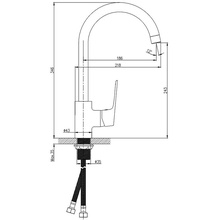 Koller Pool Kvadro Start KS0500 Для кухни Хром Смеситель 21,8x10,9x34,6 см, для кухонной мойки, Австрия - фото 1 - фото 2