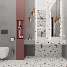 Laparet Terazzo Bianco 60x60, керамогранит, Индия, терраццо - фото интерьера 1 - фото 1