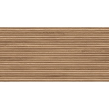 Laparet Wood Canarium Almond Stripes Тёмно-бежевый матовый карвинг Керамогранит 60x120 см, Индия, под дерево - фото 1 - фото 1
