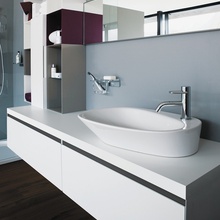 Laufen Palomba 8.1680.3.000.104.1 60x40 см с полочкой для смесителя Раковина 40x60x13 см, Швейцария - фото 1 - фото 3