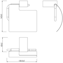 Lemark Smooth Line 9726012 С крышкой Графит Держатель туалетной бумаги 6,5x13,9x14,3 см, Чехия - фото 1 - фото 4