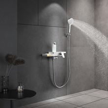 Lemark Unibox LM6914CW Для душа Хром / Белый Смеситель 13,5x41,5x34,5 см, для душа, Чехия - фото 1 - фото 2