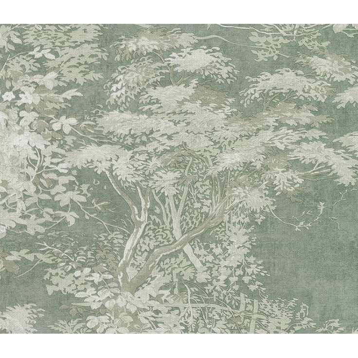 Limonta (Domus Parati) Heritage 33909 Растения Виниловые обои 1005x70 см, цвет: зеленый, Италия - фото 1 Limonta (Domus Parati) Heritage 33909 Растения Виниловые обои 1005x70 см, цвет: зеленый, Италия - фото 1