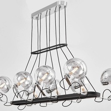 Lumina Deco Marseo LDP 9110-8-PR BK+CHR Люстра подвесная 120x40x45 см, Польша - фото 1 - фото 2