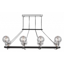 Lumina Deco Marseo LDP 9110-8-PR BK+CHR Люстра подвесная 120x40x45 см, Польша - фото 1 - фото 1