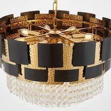 Lumina Deco Molina LDP 7045-600 BK+GD Люстра подвесная Польша - фото 1 - фото 3