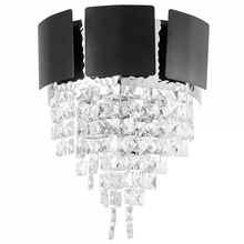 Lumina Deco Molina LDW 7045-2 BK+CHR Настенный светильник 28x28 см, Польша - фото 1 - 2 Lumina Deco Molina LDW 7045-2 BK+CHR Настенный светильник 28x28 см, Польша - фото 1 - фото 2