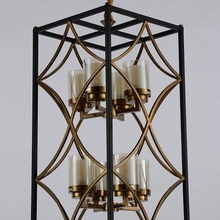 Lumina Deco Quadrato LDP 1223-8 BK+MD Люстра подвесная 41x41x90 см, Польша - фото 1 - фото 2