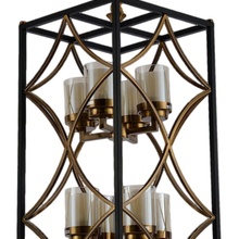 Lumina Deco Quadrato LDP 1223-8 BK+MD Люстра подвесная 41x41x90 см, Польша - фото 1 - фото 3