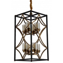 Lumina Deco Quadrato LDP 1223-8 BK+MD Люстра подвесная 41x41x90 см, Польша - фото 1 - фото 1