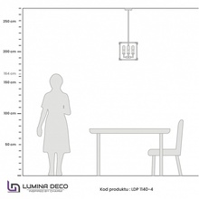 Lumina Deco Waldorf LDP 1140-4 BK+MD Люстра 30x30x87 см, Польша - фото 1 - фото 3