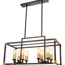 Lumina Deco Waldorf LDP 1140-8 BK+MD Потолочный светильник 70x7,3x100 см, Польша - фото 1 - фото 4