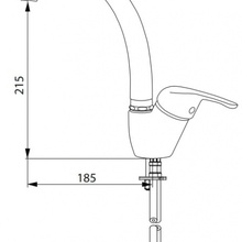 M&Z Junior Uno KI130036M Для кухни Хром Смеситель для кухонной мойки, Италия - фото 1 - фото 2