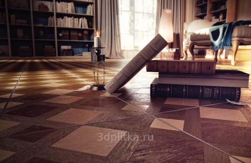 М- Квадрат Мадера 33x33 см, Россия, под дерево - фото интерьера 1