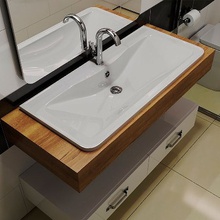 Madera Adel 4627173210263 Белый 100 Раковина 45x100x12 см, Россия - фото 1 - фото 4