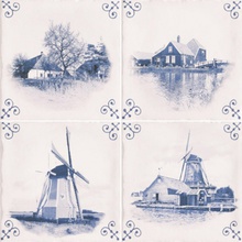 Mainzu Estil Antic PT01584 Delft Настенная плитка 15x15 см, Испания, под камень  - фото 1 - фото 1