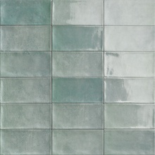 Mainzu Camden Rev Emerald Настенная плитка 10x20 см, для ванной, стиль: современный, цвет: зеленый, Испания, под кирпич  - фото 1 - фото 2