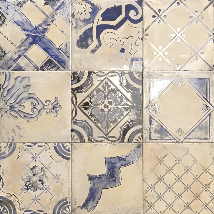 Mainzu Ricordi Venezziani Dec Cream Декор 20x20 см, Испания, под камень  - фото 1