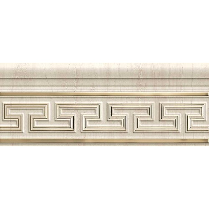 Marazzi Marbleplay Wall M5LQ Listello Classic Travertino Бордюр 12x30 см, Италия - фото 1